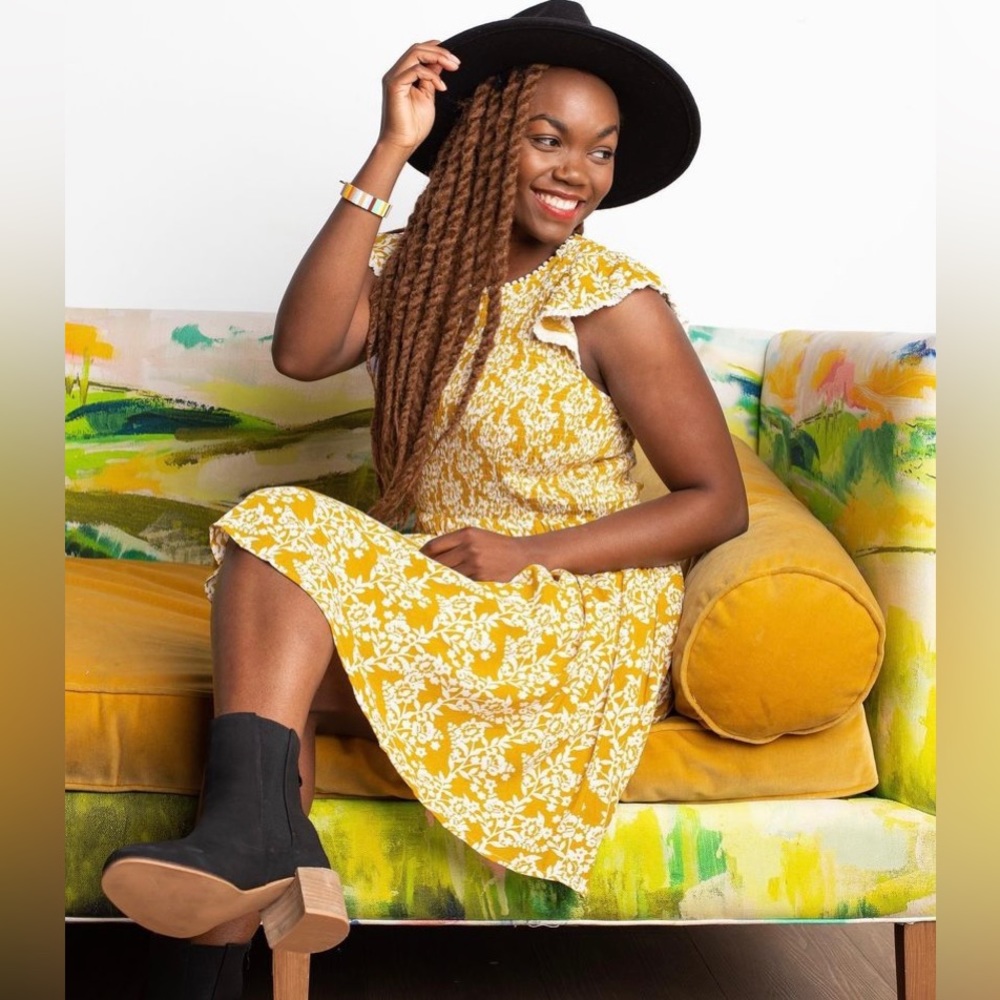 Called to Surf Mustard Dress